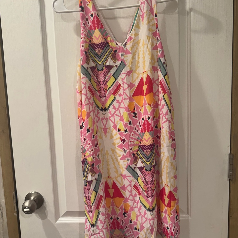 Vibrant Geometric Midi Dress